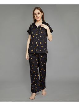 Velure - Star Print Cotton Night Suit (Set of 2)
