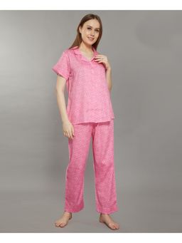 Velure - Heart Print Cotton Night Suit (Set of 2)