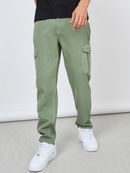 Styli - Overdyed Cargo Pocket Straight Fit Jeans