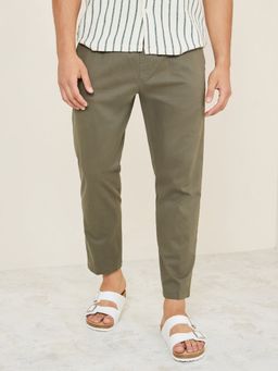 Styli - Slim Fit Elasticated Waistband Twill Trousers