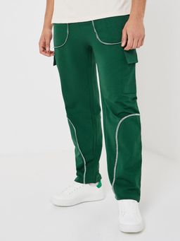 Styli - Relaxed Fit Cargo Trackpant with Contrast Stitch