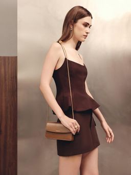 MIRAGGIO - Tilly Clutch With Detachable Strap - Brown (M)