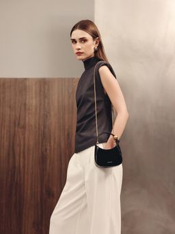 MIRAGGIO - Leslie Top Handle Sling Bag With Detachable Strap - Black (S)