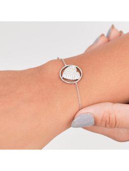 KIORAH - Women 925 Sterling Silver Stone Heart Bracelet