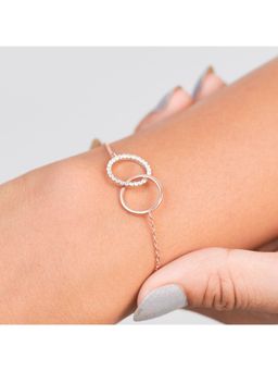 KIORAH - Women 925 Sterling Silver Rose Gold Plated Bracelet