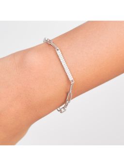 KIORAH - Women 925 Sterling Silver Paper Clip Stylish Bracelet