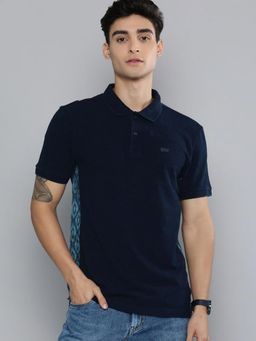Levi's - Men Navy Blue Collar Neck Polo T-Shirt