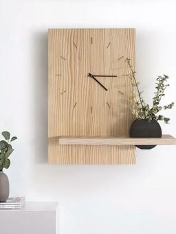 The Art House - CL29 45.974 x 45.974 cm Brown Rectangle Metal Wall Clock