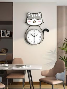 The Art House - CL85 53 x 40cm Grey and Black Other Metal Wall Clock