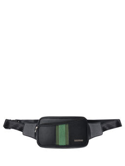 Smith & Blake - Belt Bag Black & Green Leatherette Premium & Luxurious -Ivy