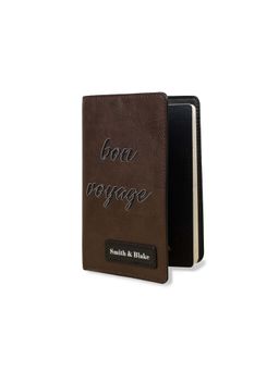 Smith & Blake - Unisex Pu Printed Brown Passport Holder