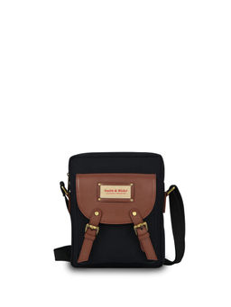 Smith & Blake - Unisex Black Canvas with Leatherette Styling Sky (S)