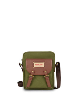 Smith & Blake - Unisex Green Canvas with Leatherette Styling Sky (S)