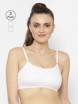 Floret - Wirefree Non-padded Sporty Bra - White