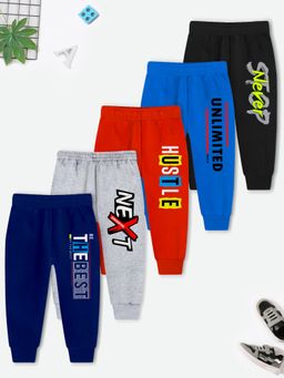 Trampoline - Multi-Color Typography Joggers (Pack of 5)