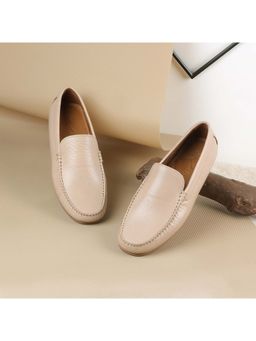 Metro - Men Beige Slip On Casual Loafers