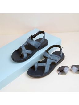 Walkway - Men Blue One Toe Casual Ankle-Strap Sandals