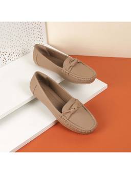 Metro - Women Beige Slip On Casual Loafers