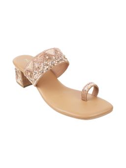 Metro - Women Beige Sandal Heels