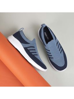 Walkway - Proline Men Lightweight Mesh Slip-On Blue Sneakers