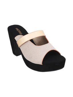 Metro - Women Beige Sandal Heels
