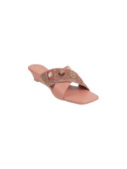 Metro - Women Peach Wedges Heels