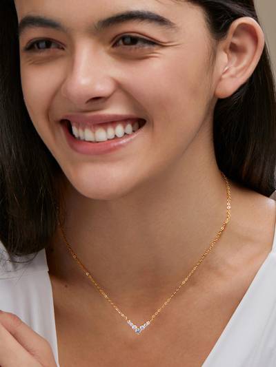 Gold-Plated Stone Studded Necklace