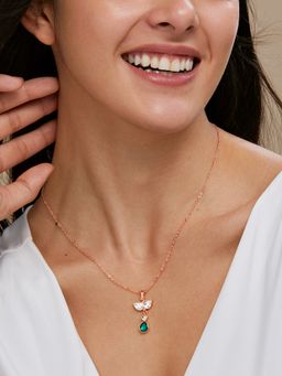 MINUTIAE - Brass Rose Gold-Plated Necklace