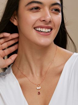 MINUTIAE - Brass Rose Gold-Plated Necklace