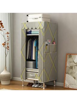 StarAndDaisy - Green Kids Foldable Wardrobe with Cover & Drawers