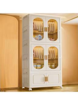 StarAndDaisy - Kids White Transparent Multifunctional Plastic Foldable Wardrobe