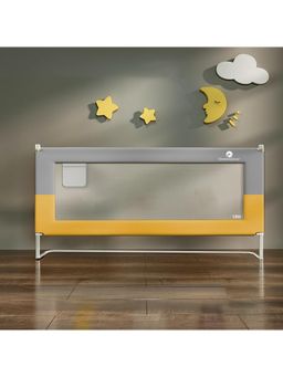 StarAndDaisy - Grey Yellow Baby Bed Guard Rail with U- Body Support Frame - 1.8 Months