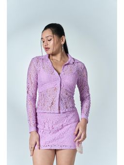 LABEL FROW - Lavender Lorna Cropped Shirt