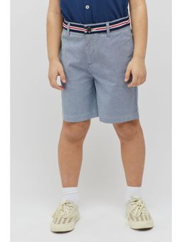 One Friday - Striped Waist Blue Shorts