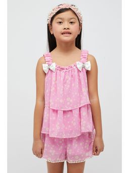 One Friday - Pink Top with Bows