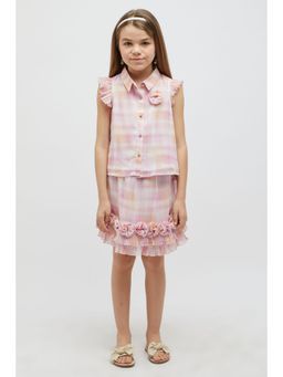 One Friday - Pink Check Top