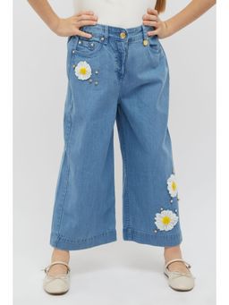 One Friday - Blue Embroidered Jeans