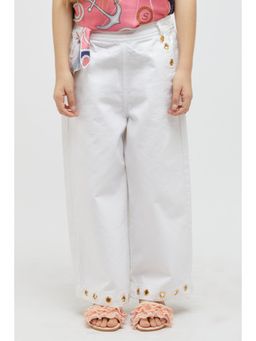 One Friday - White Flared Trouser