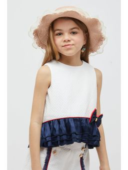 One Friday - Off White and Blue Top