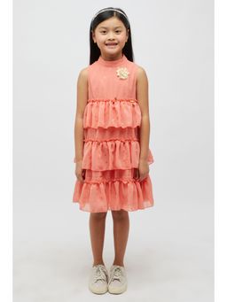 One Friday - Tiered Peach Dress