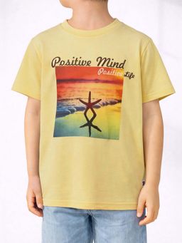Purple United Kids - Boys Printed T-Shirt-Yellow