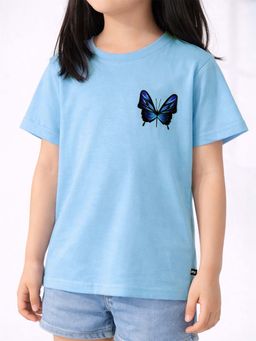 Purple United Kids - Girls Printed T-Shirt-Aqua