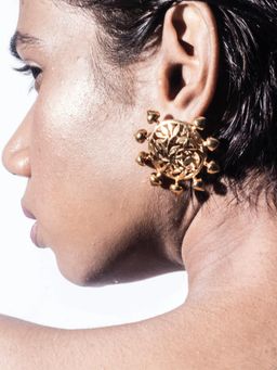 Dhwani Bansal - Enaaz Studs Gold Earrings