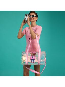 Hamster London - Pink Ted H Triangle Medium Duffle Bag