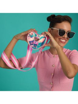 Hamster London - Pink Ted H Heart Small Sling Bag