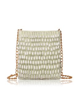 Fuchsia by Aashka Mehta - Silver Pearl Candy Sling