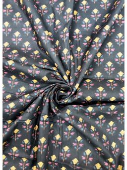 Palash - Hand Block Abstract Printed Cotton Black Dress Material