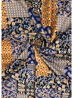 Palash - Hand Block Abstract Printed Cotton Multi-Color Dress Material