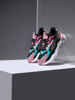 Puma - RS-X³ City Attack Kids Black Colourblocked Casual Shoes