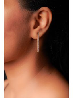 La marque-M - White Twig Of Diamond Earrings